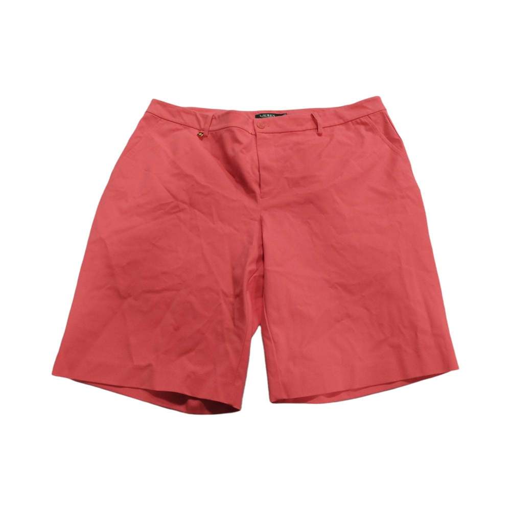 Designer Womens Solid Shorts Size:20W:Color:Orange